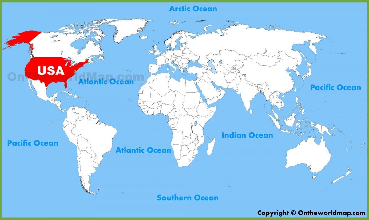 USA nella mappa del mondo