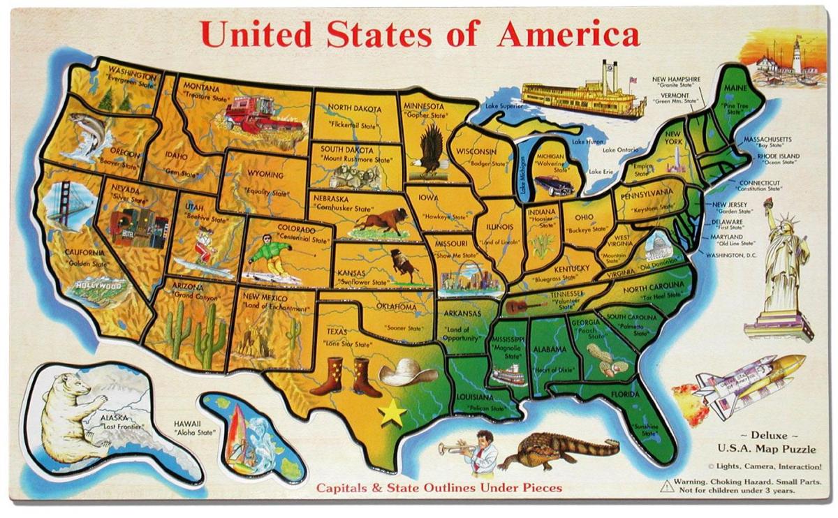 viaggio mappa di stati UNITI d'america