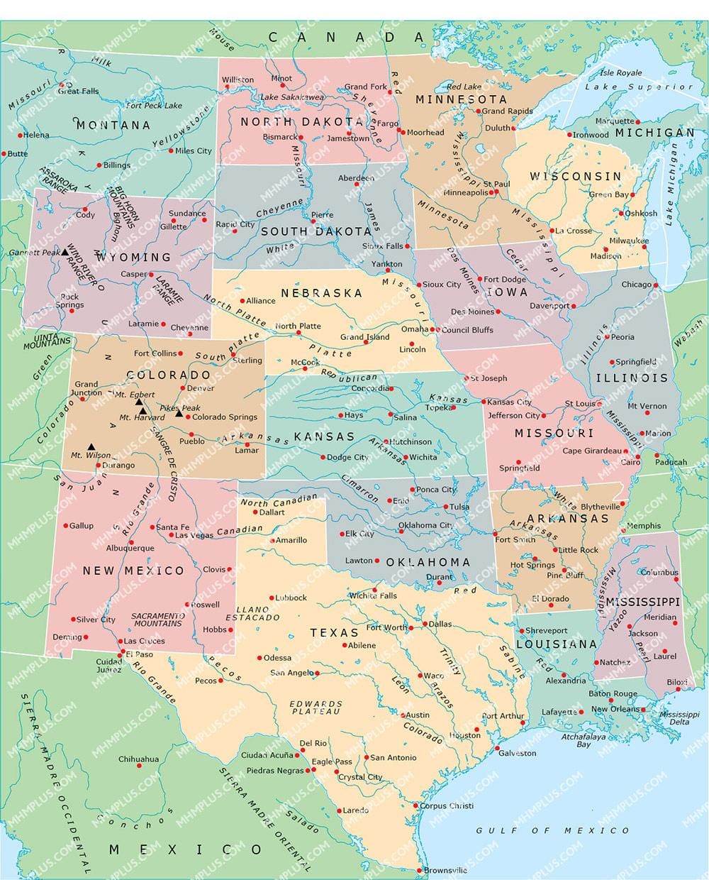 mappa del centro di NOI