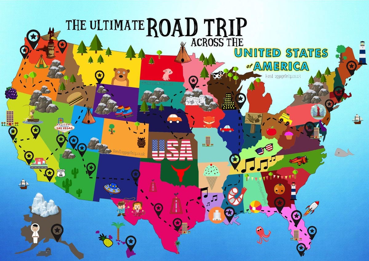 road trip USA mappa