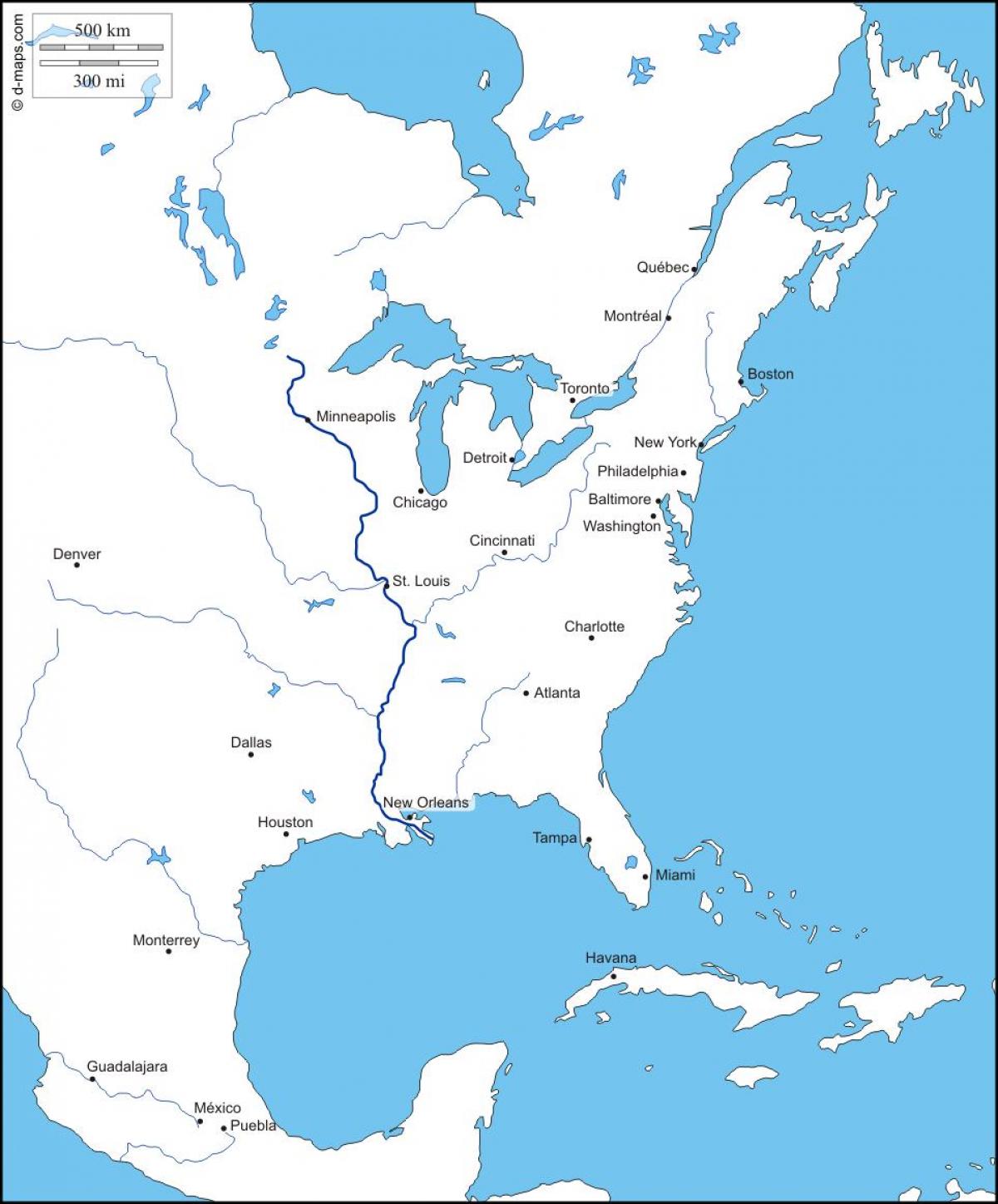 Карта восточной америки. Восточное побережье Северной Америки. Восточное побережье Северной Америки на карте. Гвадалахара на карте Северная Америка. Eastern North America Map.