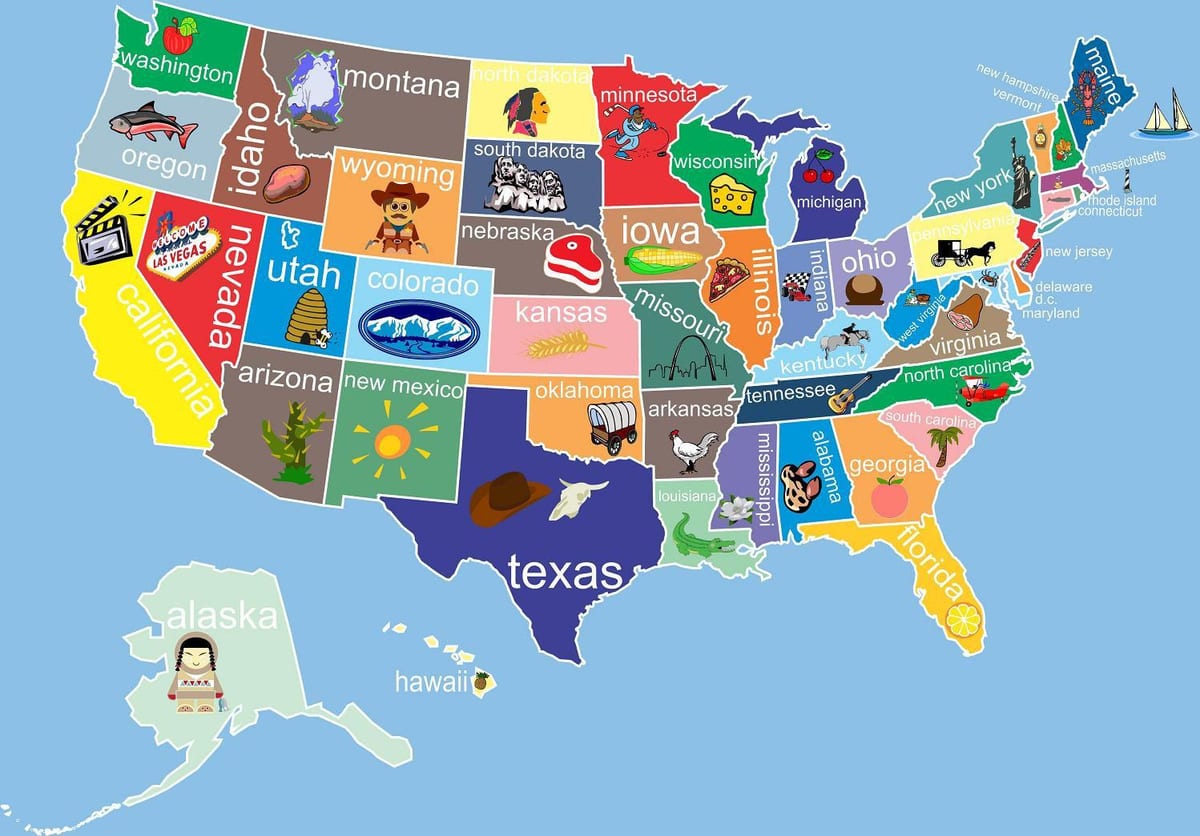 Stati uniti mappa immagine