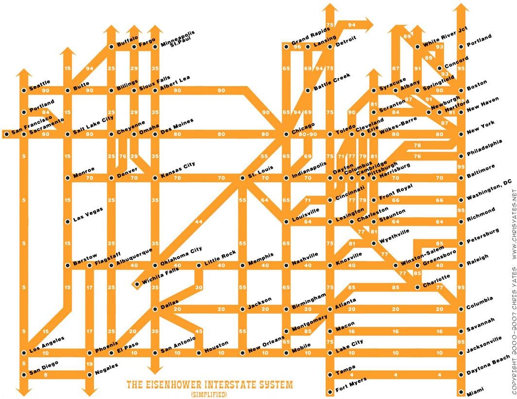 interState highway system mappa