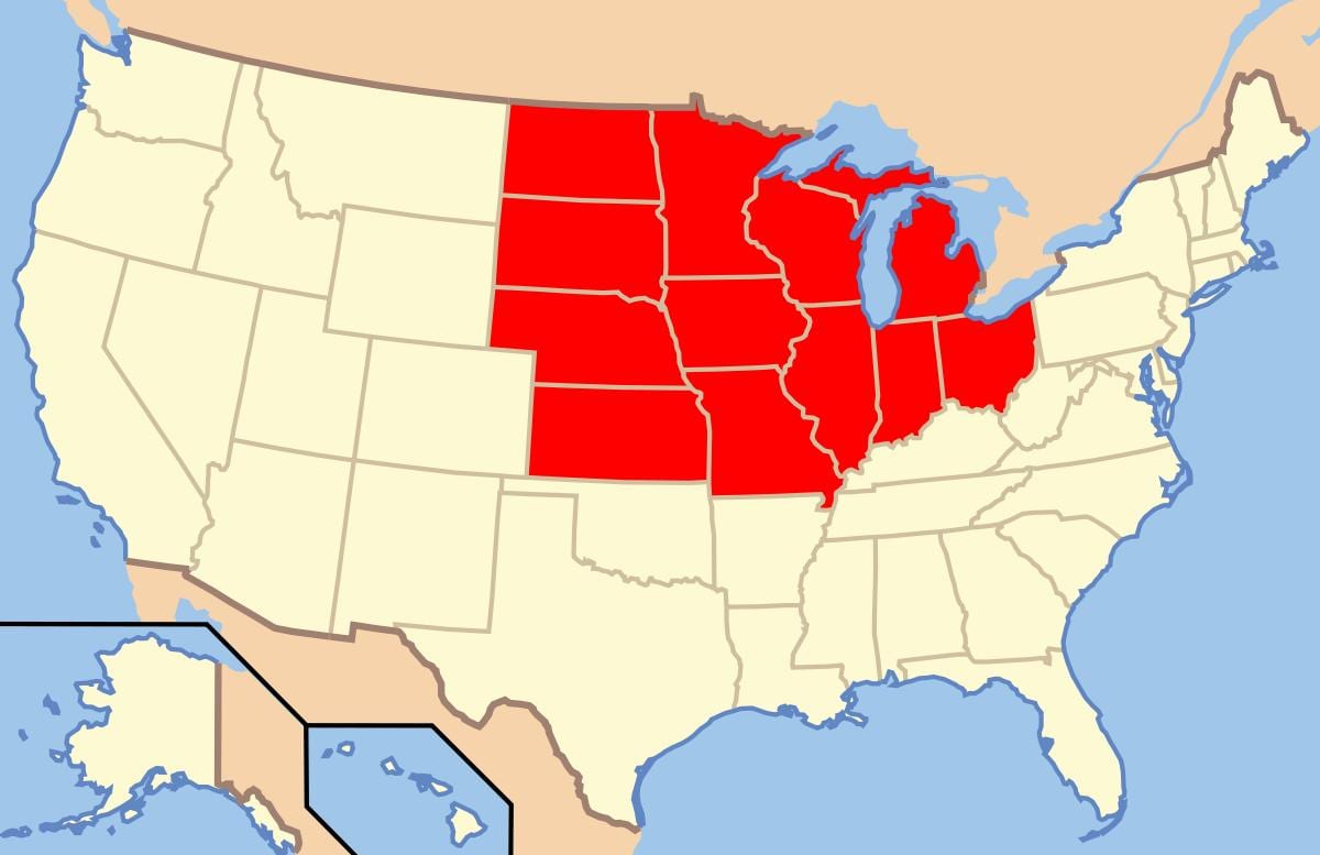 midwest USA mappa