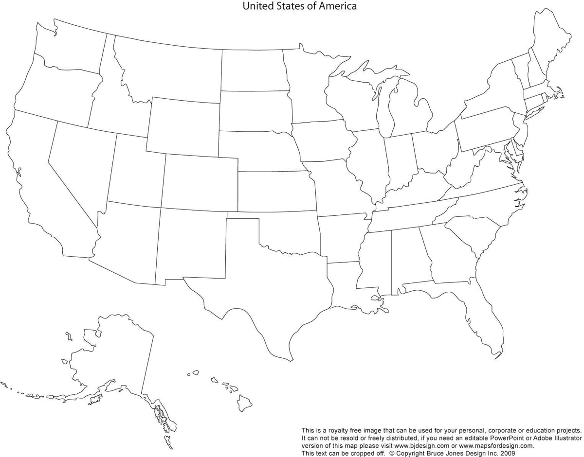vuoto, USA mappa