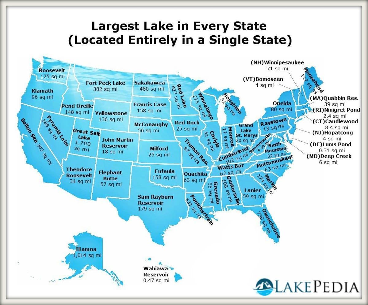 laghi negli USA mappa