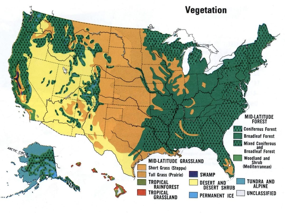 mappa di stati UNITI d'america deserto