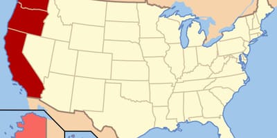 Mappa di nord-ovest USA