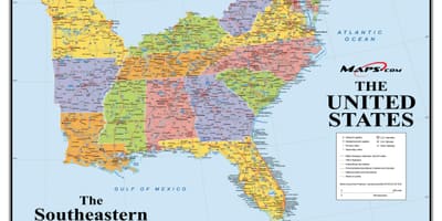 Sud-est USA mappa