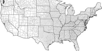 USA contea mappa