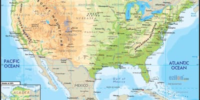 Mappa di Stati Uniti d'America