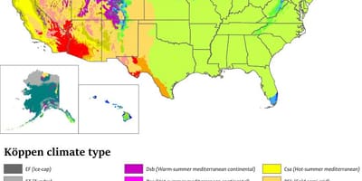 Clima USA mappa