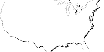 USA contorno mappa