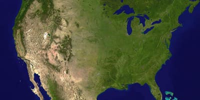 Mappa di stati UNITI d'america satellitare