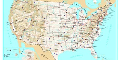 Mappa di stati UNITI d'america