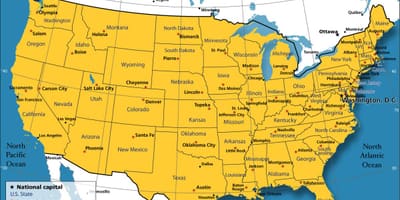 Paese USA mappa