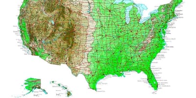 Mappa di altitudine USA